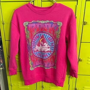 Pink Floyd Fuchsia Sweatshirt with Psychedelic Design